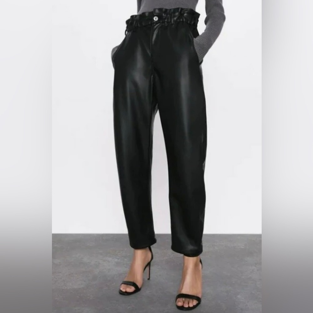 Zara faux leather baggy pants